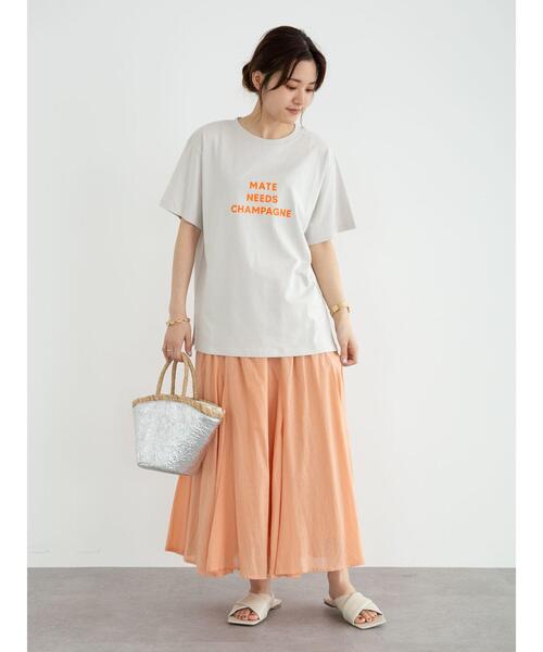 Green　Parks（グリーンパークス）の「Iコットンボイルスカート＊（スカート・レディース・ブラック/ブルー/グリーン/グレイッシュベージュ/オフホワイト/オレンジ/その他6/パープル・FREE）」の20枚目の写真