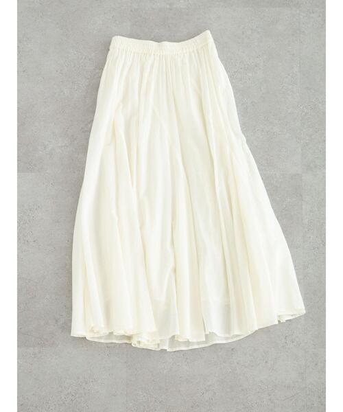 Green　Parks（グリーンパークス）の「Iコットンボイルスカート＊（スカート・レディース・ブラック/ブルー/グリーン/グレイッシュベージュ/オフホワイト/オレンジ/その他6/パープル・FREE）」の2枚目の写真