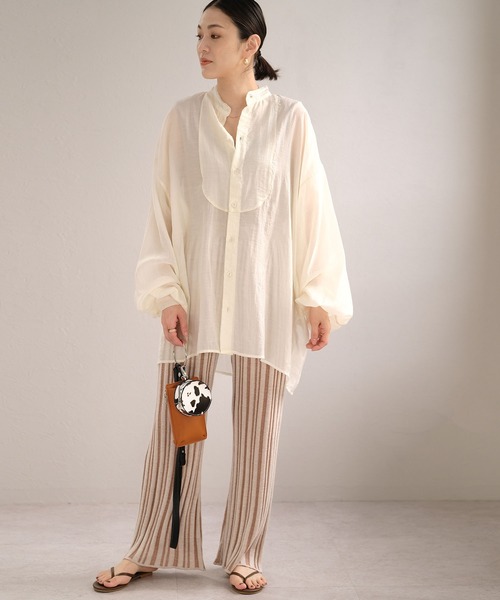 ANDJ(アンドジェイ)の「リングハンドショルダーポーチバッグ(ショルダーバッグ・レディース・ブラック/オレンジ/アイボリー/ブルーグレー・M)」の5枚目の写真