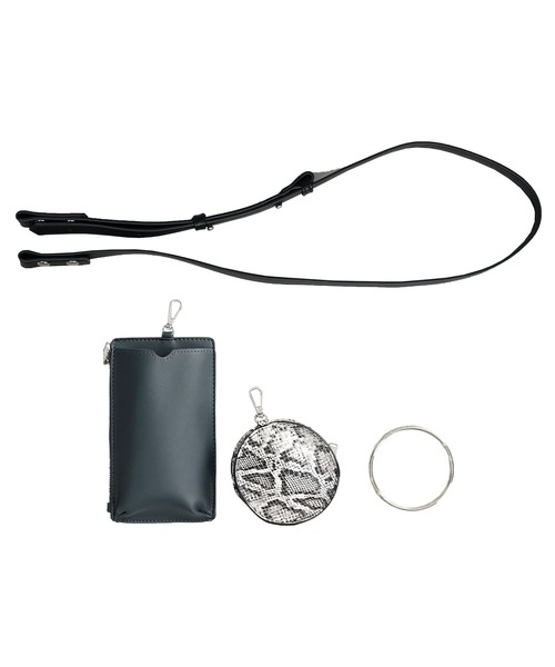 ANDJ(アンドジェイ)の「リングハンドショルダーポーチバッグ(ショルダーバッグ・レディース・ブラック/オレンジ/アイボリー/ブルーグレー・M)」の8枚目の写真