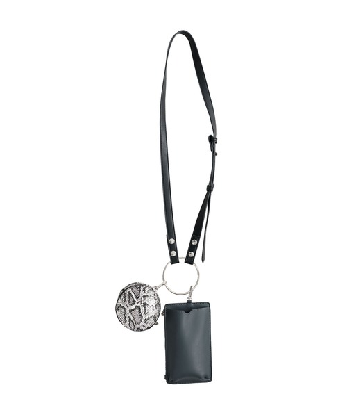 ANDJ(アンドジェイ)の「リングハンドショルダーポーチバッグ(ショルダーバッグ・レディース・ブラック/オレンジ/アイボリー/ブルーグレー・M)」の13枚目の写真