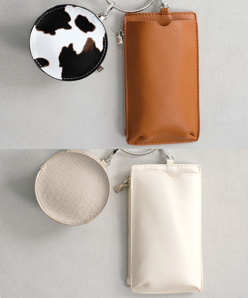 ANDJ(アンドジェイ)の「リングハンドショルダーポーチバッグ(ショルダーバッグ・レディース・ブラック/オレンジ/アイボリー/ブルーグレー・M)」の19枚目の写真