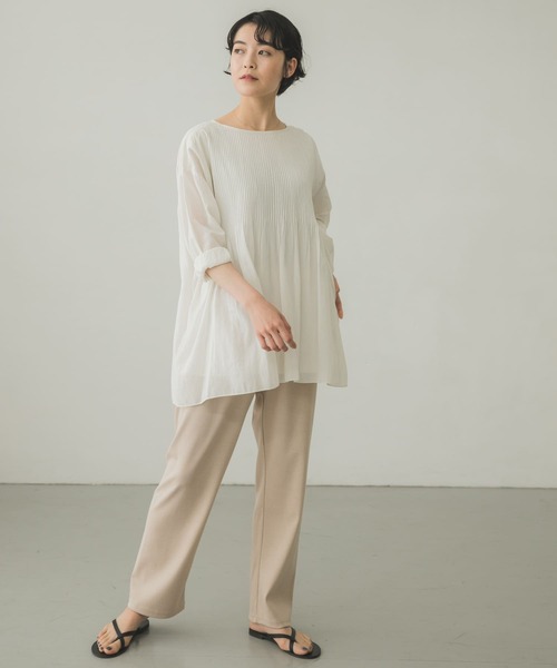 かぐれ（カグレ）の「コットンカットイージーパンツ（その他パンツ・レディース・ベージュ/ライトグレー・FREE）」の14枚目の写真
