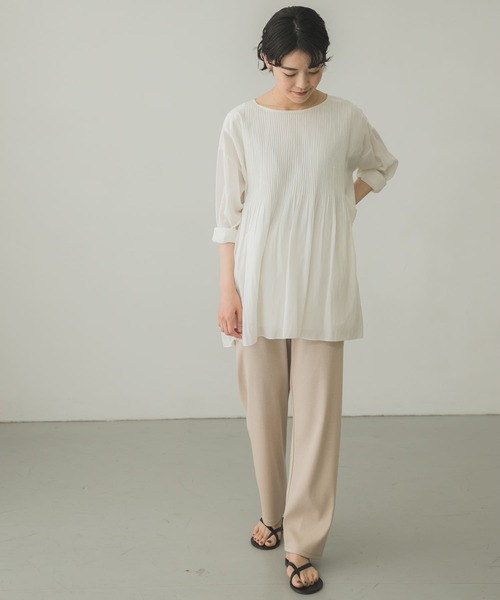 かぐれ（カグレ）の「コットンカットイージーパンツ（その他パンツ・レディース・ベージュ/ライトグレー・FREE）」の16枚目の写真