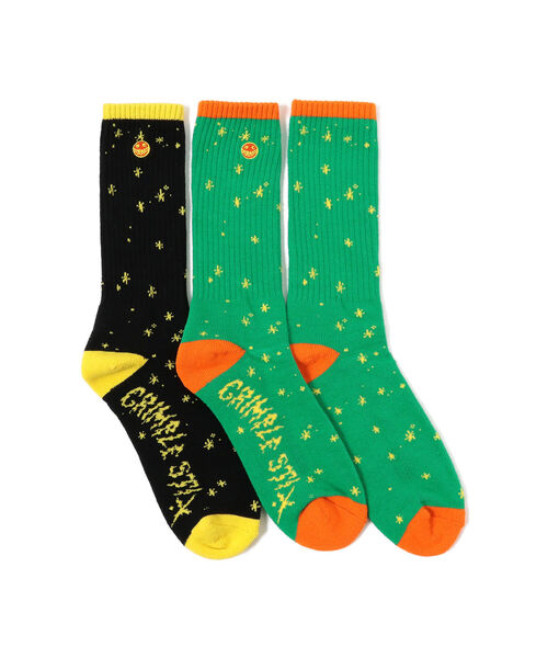 ANTI HERO（アンタイヒーロー）の「ANTI HERO / Grimple Stix Dust Socks（ソックス/靴下・メンズ・パープル/グリーン・ONE SIZE）」の5枚目の写真