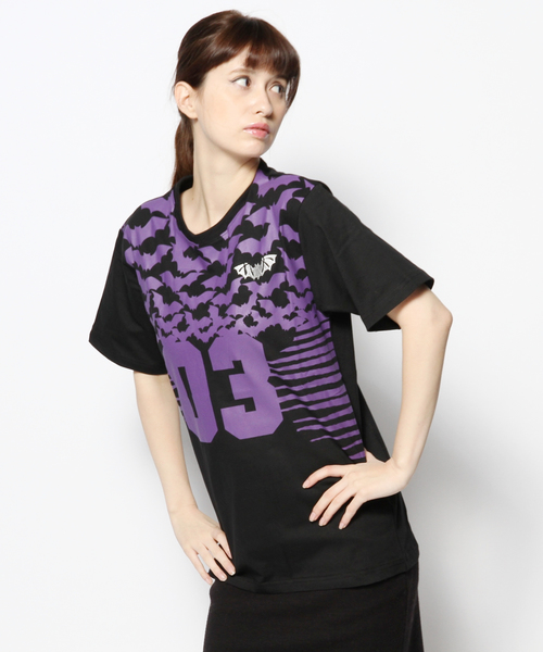 DANCE LB-03（ダンス エルビー・ゼロスリー）の「 バットPT Tシャツ（Tシャツ/カットソー・レディース・ホワイト系/ブラック系・FREE）」の2枚目の写真