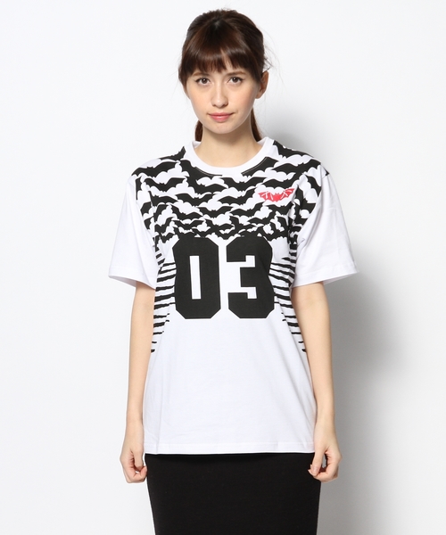 DANCE LB-03（ダンス エルビー・ゼロスリー）の「 バットPT Tシャツ（Tシャツ/カットソー・レディース・ホワイト系/ブラック系・FREE）」の9枚目の写真