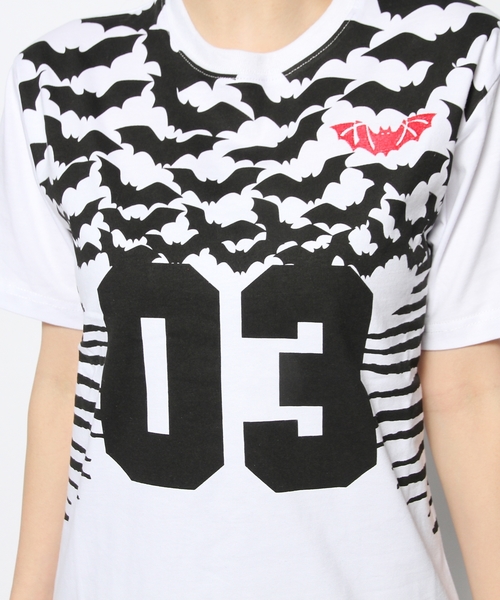 DANCE LB-03（ダンス エルビー・ゼロスリー）の「 バットPT Tシャツ（Tシャツ/カットソー・レディース・ホワイト系/ブラック系・FREE）」の6枚目の写真