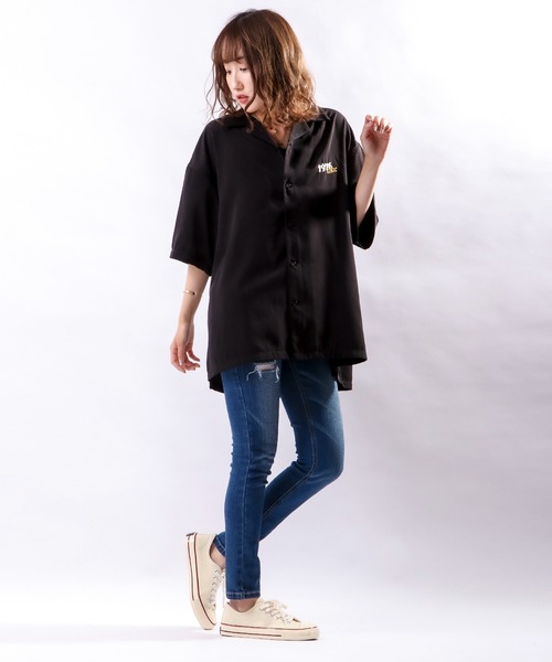 VISION STREET WEAR（ヴィジョンストリートウェア）の「【VISION STREET WEAR】恐竜刺繍シャツ（シャツ/ブラウス・メンズ・ブラック/サックスブルー/アイボリー・M/L）」の10枚目の写真