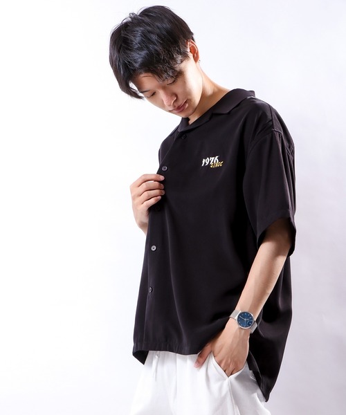 VISION STREET WEAR（ヴィジョンストリートウェア）の「【VISION STREET WEAR】恐竜刺繍シャツ（シャツ/ブラウス・メンズ・ブラック/サックスブルー/アイボリー・M/L）」の12枚目の写真