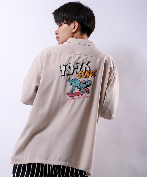 VISION STREET WEAR（ヴィジョンストリートウェア）の「【VISION STREET WEAR】恐竜刺繍シャツ（シャツ/ブラウス・メンズ・ブラック/サックスブルー/アイボリー・M/L）」の21枚目の写真