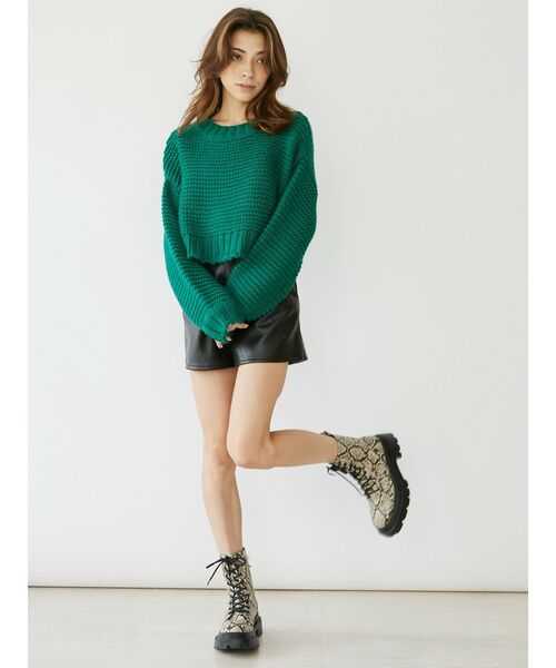 EVRIS（エヴリス）の「レースアップインソールワークブーツ（ブーツ・レディース・ブラック/ブラウン/その他1・SMALL/MEDIUM/LARGE）」の18枚目の写真