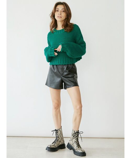 EVRIS（エヴリス）の「レースアップインソールワークブーツ（ブーツ・レディース・ブラック/ブラウン/その他1・SMALL/MEDIUM/LARGE）」の4枚目の写真