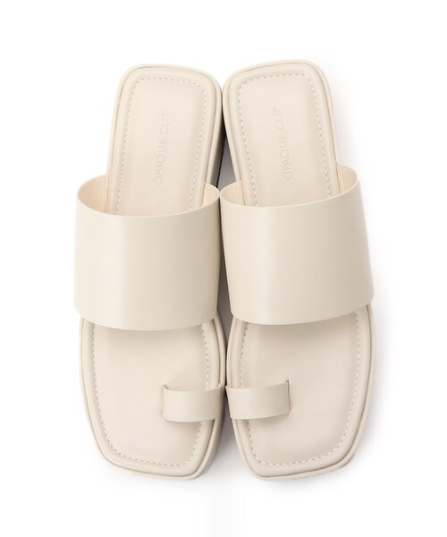 OPAQUE.CLIP（オペークドットクリップ）の「◆プラットフォームサムリングサンダル（サンダル・レディース・ブラック/オフホワイト・03/02）」の12枚目の写真