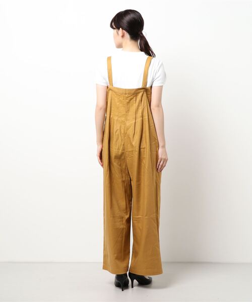 GRANDMA MAMA DAUGHTER（グランマママドーター）の「∴【GRANDMA MAMA DAUGHTER / グランママドーター】タックサロペット GP2012761（サロペット/オーバーオール・レディース・ベージュ・1/0）」の4枚目の写真