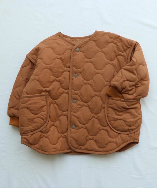 apres les cours（アプレレクール）の「WEB限定 ゆったりシルエットのキルティングアウター（ダウンジャケット/コート・キッズ・グレー/ベージュ/キャメル/カーキ・90/140/80/110/130/120/100）」の22枚目の写真