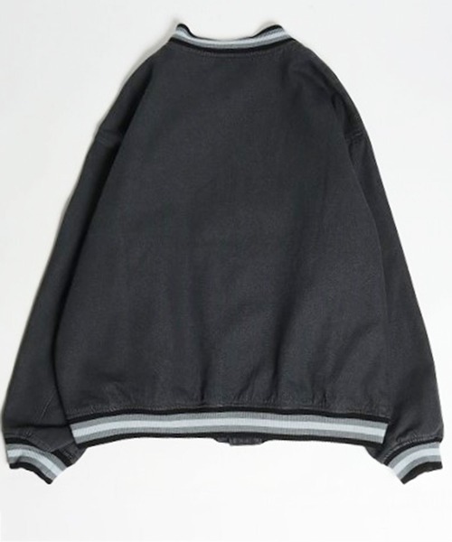 VISION STREET WEAR（ヴィジョンストリートウェア）の「VISION STREET WEAR カレッジロゴ刺繍デニムスタジャン（スタジャン・メンズ・チャコールグレー/ブラック/サックスブルー/アイボリー・LL/M/L）」の22枚目の写真