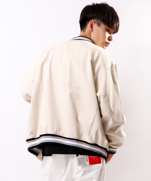 VISION STREET WEAR（ヴィジョンストリートウェア）の「VISION STREET WEAR カレッジロゴ刺繍デニムスタジャン（スタジャン・メンズ・チャコールグレー/ブラック/サックスブルー/アイボリー・LL/M/L）」の11枚目の写真