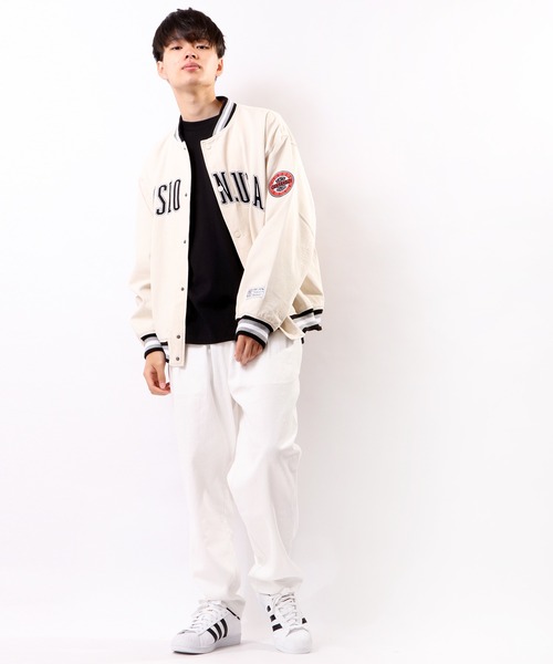 VISION STREET WEAR（ヴィジョンストリートウェア）の「VISION STREET WEAR カレッジロゴ刺繍デニムスタジャン（スタジャン・メンズ・チャコールグレー/ブラック/サックスブルー/アイボリー・LL/M/L）」の12枚目の写真