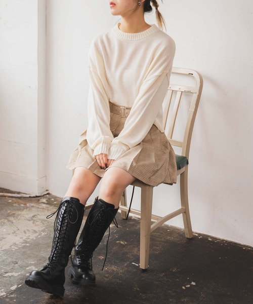 WEGO(ウィゴー)の「WEGO/レースアップロングブーツ(ブーツ・レディース・ブラック・MEDIUM/LARGE)」の14枚目の写真