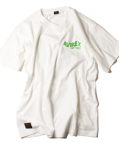 AVIREX（アヴィレックス）の「【直営店限定】ウェーブ ロゴ Tシャツ/WAVE LOGO T-SHIRT/アヴィレックス/AVIREX（Tシャツ/カットソー・メンズ・ホワイト/ブラック・MEDIUM/LARGE/X-LARGE/XX-LARGE）」の13枚目の写真