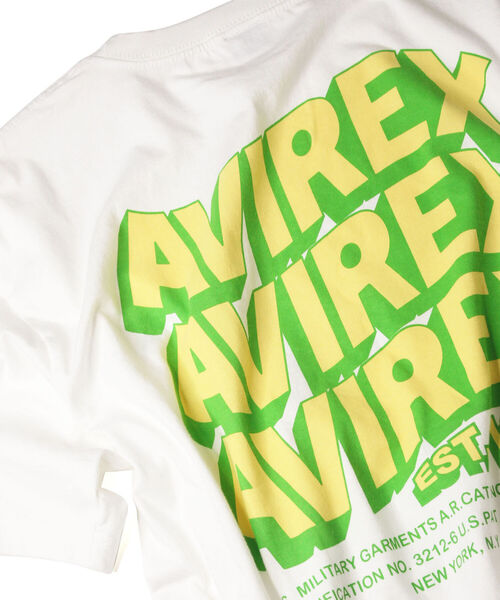 AVIREX（アヴィレックス）の「【直営店限定】ウェーブ ロゴ Tシャツ/WAVE LOGO T-SHIRT/アヴィレックス/AVIREX（Tシャツ/カットソー・メンズ・ホワイト/ブラック・MEDIUM/LARGE/X-LARGE/XX-LARGE）」の15枚目の写真