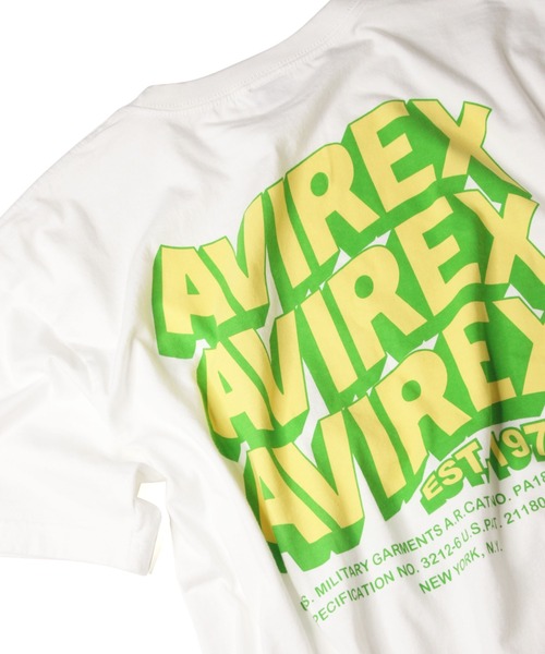 AVIREX（アヴィレックス）の「【直営店限定】ウェーブ ロゴ Tシャツ/WAVE LOGO T-SHIRT/アヴィレックス/AVIREX（Tシャツ/カットソー・メンズ・ホワイト/ブラック・MEDIUM/LARGE/X-LARGE/XX-LARGE）」の3枚目の写真