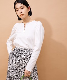 ADAM ET ROPE' | 【WEB限定】フロントボタンパフスリーブTEE(Tシャツ/カットソー)