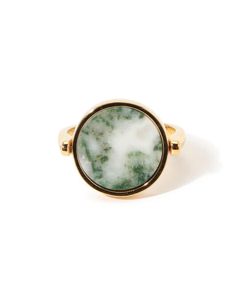 ISABEL MARANT(イザベルマラン)の「ISABEL MARANT サークルトップリング(リング・レディース・バーガンディー/ライトグリーン・FREE)」の2枚目の写真