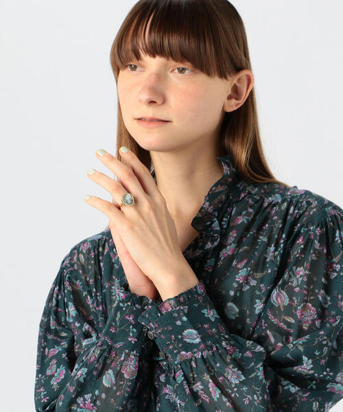 ISABEL MARANT(イザベルマラン)の「ISABEL MARANT サークルトップリング(リング・レディース・バーガンディー/ライトグリーン・FREE)」の3枚目の写真