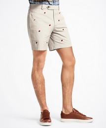 BROOKS BROTHERS（ブルックスブラザーズ）の「ストレッチコットン レディバグエンブロイダリー プレーンフロントショーツ（その他パンツ・メンズ）」