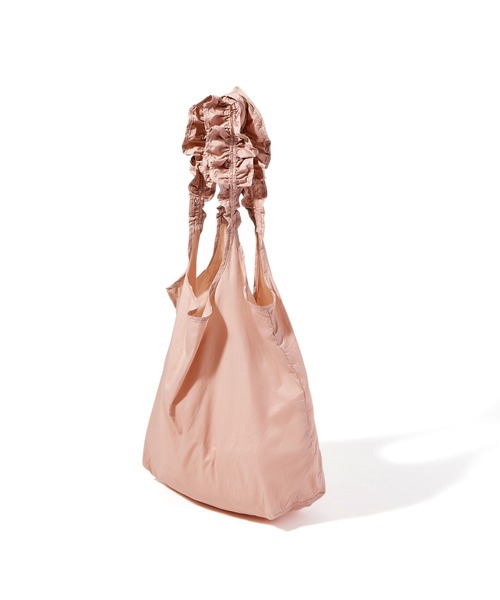 Francfranc（フランフラン）の「くしゅらくエコバッグ フリル ピンク（エコバッグ/サブバッグ・レディース・ピンク・FREE）」の4枚目の写真