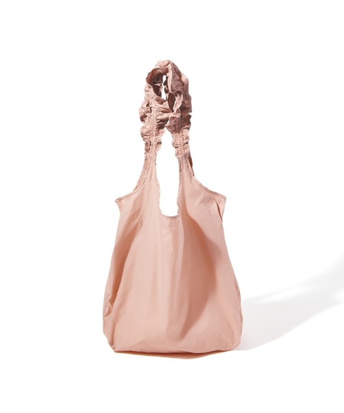 Francfranc（フランフラン）の「くしゅらくエコバッグ フリル ピンク（エコバッグ/サブバッグ・レディース・ピンク・FREE）」の2枚目の写真