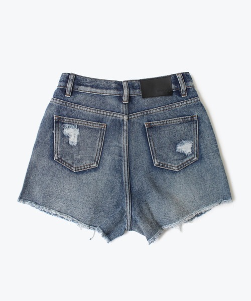 one way(ワンウェイ)の「【oneway Jeans】ダメージハイウエストショーパン(デニムパンツ・レディース・ライトブルー/ブラック/ライトピンク・S/M)」の15枚目の写真