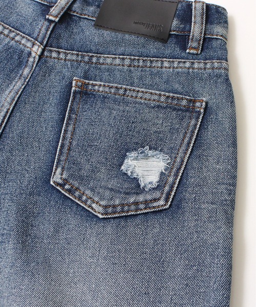 one way(ワンウェイ)の「【oneway Jeans】ダメージハイウエストショーパン(デニムパンツ・レディース・ライトブルー/ブラック/ライトピンク・S/M)」の14枚目の写真