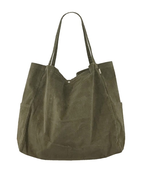 ROOTOTE(ルートート)の「ルートート/洗い加工 コーデュロイ トート NA.ミディアムマルシェ.マイニチ-A(トートバッグ・レディース・グレー/ブラック/カーキ/キャメル/クリーム/レンガ・FREE)」の5枚目の写真