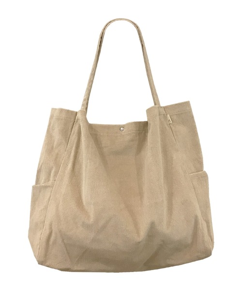 ROOTOTE(ルートート)の「ルートート/洗い加工 コーデュロイ トート NA.ミディアムマルシェ.マイニチ-A(トートバッグ・レディース・グレー/ブラック/カーキ/キャメル/クリーム/レンガ・FREE)」の4枚目の写真