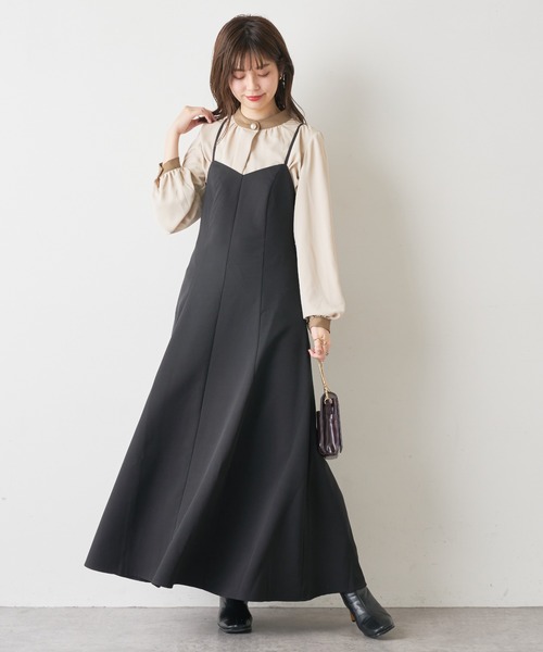 natural couture（ナチュラルクチュール）の「【大好評リバイバルアイテム】プチプラパールポイントバイカラーブラウス（シャツ/ブラウス・レディース・モカ/ブルー/アイボリー/ピンク/オフホワイト・FREE）」の11枚目の写真