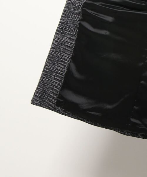 TETE HOMME（テットオム）の「グレンチェックニットフリーススタンドカラーコート（トレンチコート・メンズ・ブラック/グレー・LARGE/MEDIUM/X-LARGE）」の5枚目の写真