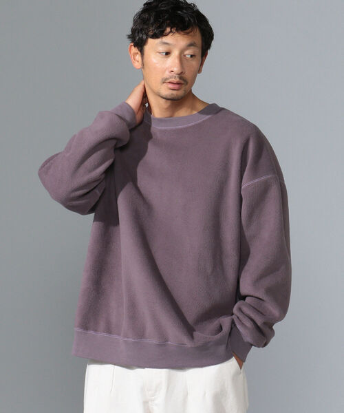 B:MING by BEAMS(ビーミングバイビームス)の「B:MING by BEAMS / ビッグシルエット フリース スウェットシャツ(スウェット・メンズ・パープル/アイボリー/エメラルド/サンドベージュ/レッド系その他・SMALL/MEDIUM/LARGE/X-LARGE)」の4枚目の写真