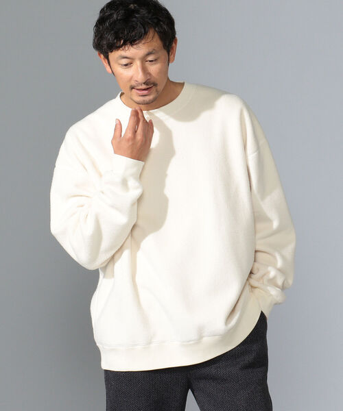 B:MING by BEAMS(ビーミングバイビームス)の「B:MING by BEAMS / ビッグシルエット フリース スウェットシャツ(スウェット・メンズ・パープル/アイボリー/エメラルド/サンドベージュ/レッド系その他・SMALL/MEDIUM/LARGE/X-LARGE)」の2枚目の写真
