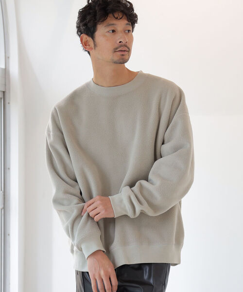 B:MING by BEAMS(ビーミングバイビームス)の「B:MING by BEAMS / ビッグシルエット フリース スウェットシャツ(スウェット・メンズ・パープル/アイボリー/エメラルド/サンドベージュ/レッド系その他・SMALL/MEDIUM/LARGE/X-LARGE)」の3枚目の写真