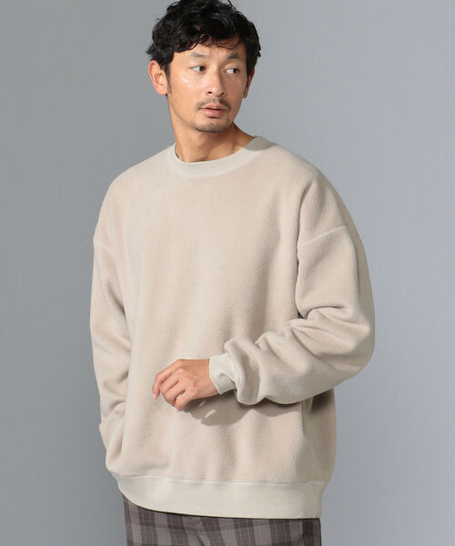 B:MING by BEAMS(ビーミングバイビームス)の「B:MING by BEAMS / ビッグシルエット フリース スウェットシャツ(スウェット・メンズ・パープル/アイボリー/エメラルド/サンドベージュ/レッド系その他・SMALL/MEDIUM/LARGE/X-LARGE)」の8枚目の写真
