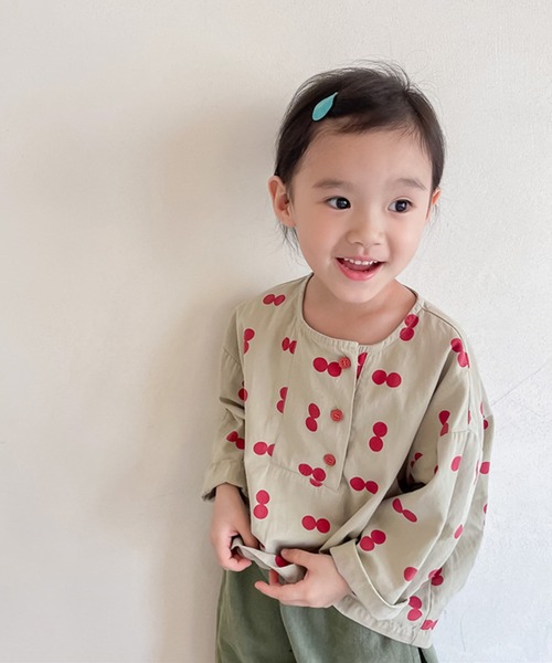 セール Aimoha Kids 新作 韓国子供服 かわいいドットブラウス シャツ ブラウス Aimoha アイモハ のファッション通販 Zozotown