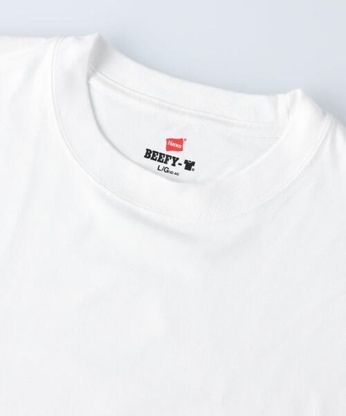 HANES(ヘインズ)の「HANES(ヘインズ)「BEEFY」パックTシャツ ロングスリーブ(Tシャツ/カットソー・メンズ・ホワイト/ブラック/グレー・S/M/L/XL)」の19枚目の写真