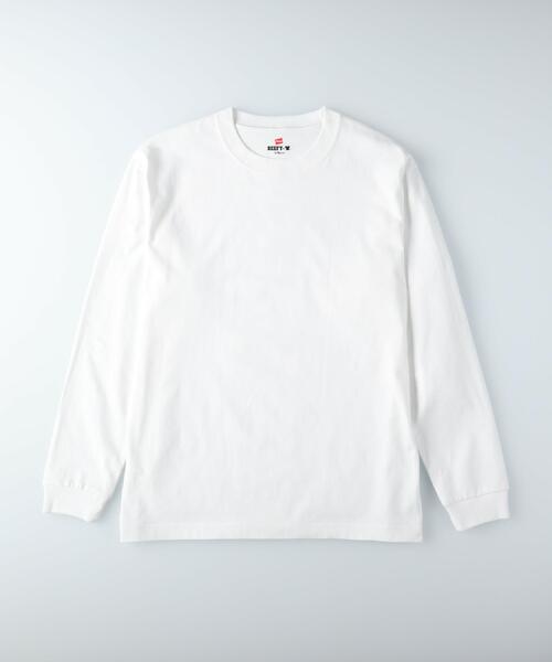HANES(ヘインズ)の「HANES(ヘインズ)「BEEFY」パックTシャツ ロングスリーブ(Tシャツ/カットソー・メンズ・ホワイト/ブラック/グレー・S/M/L/XL)」の21枚目の写真