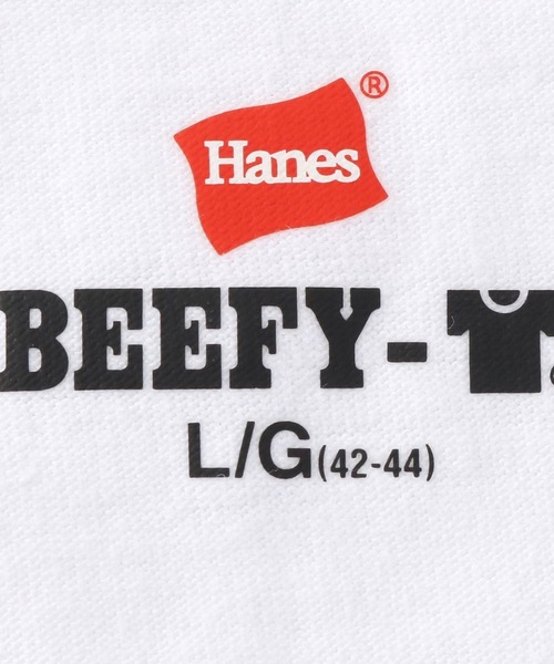 HANES(ヘインズ)の「HANES(ヘインズ)「BEEFY」パックTシャツ ロングスリーブ(Tシャツ/カットソー・メンズ・ホワイト/ブラック/グレー・S/M/L/XL)」の7枚目の写真