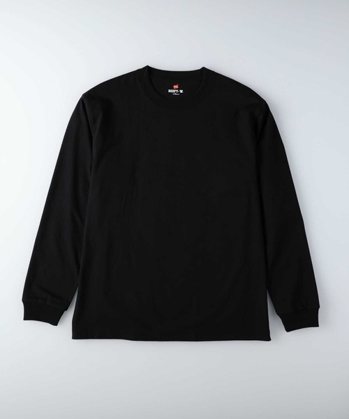HANES(ヘインズ)の「HANES(ヘインズ)「BEEFY」パックTシャツ ロングスリーブ(Tシャツ/カットソー・メンズ・ホワイト/ブラック/グレー・S/M/L/XL)」の11枚目の写真