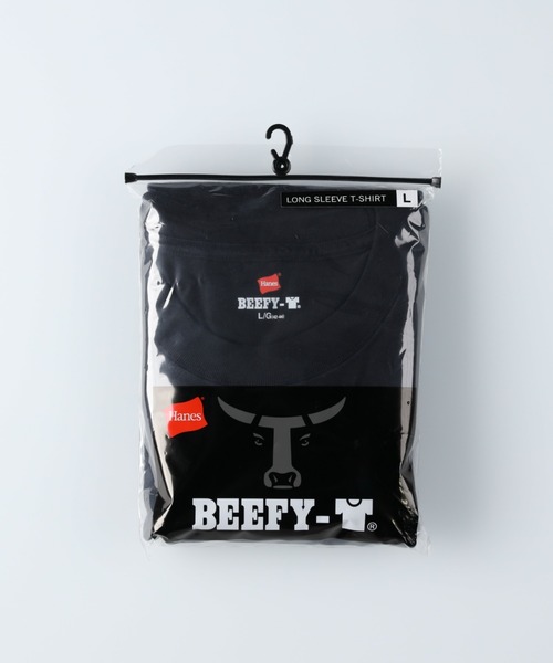 HANES(ヘインズ)の「HANES(ヘインズ)「BEEFY」パックTシャツ ロングスリーブ(Tシャツ/カットソー・メンズ・ホワイト/ブラック/グレー・S/M/L/XL)」の14枚目の写真