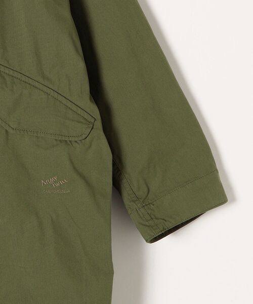 ARMY TWILL(アーミーツイル)の「ARMY TWILL SANFORIZED: フィッシュテール コート(ミリタリージャケット・レディース・ブラック/ライトカーキ・ONE SIZE)」の7枚目の写真